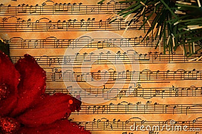 Christmas music vintage background Stock Photo