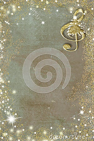 Christmas musical poster grunge background, vertical image Stock Photo