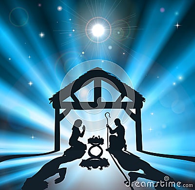 The Christmas Nativity Vector Illustration