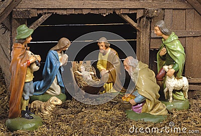 Christmas nativity scene Stock Photo