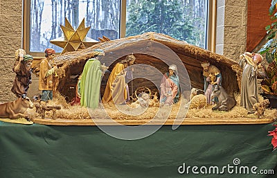 Christmas Nativity scene Stock Photo