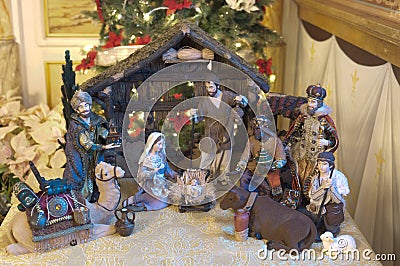 Christmas nativity scene Stock Photo