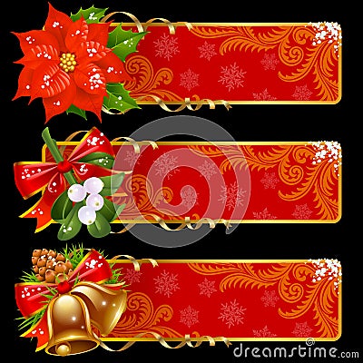 Christmas and New Year banners Vector Illustration