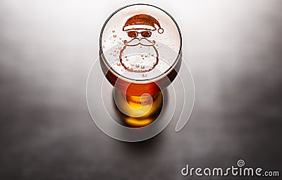 Christmas or New Year beer Stock Photo