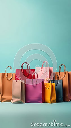 Christmas, New Year or birthday shopping bags Stock Photo