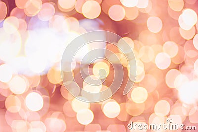 Christmas New Year bokeh background. Blurred light in warm tone background. Store shop mall concept. soft focus dream city blurry Stock Photo