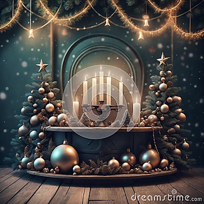 Christmas, New Year, Christmas night Stock Photo