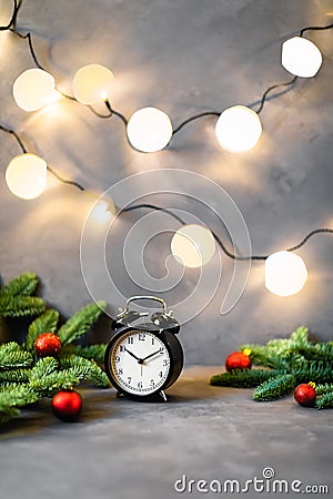 Night christmas composition. Stock Photo