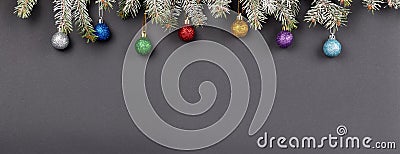 Christmas or New Year decoration background: fur-tree branches, Stock Photo