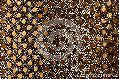 Christmas New Year Gold Glitter background. Holiday abstract texture fabric Stock Photo