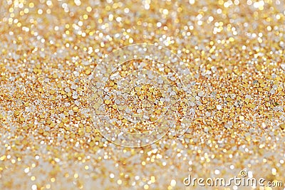 Christmas New Year Gold and Silver Glitter background. Holiday abstract texture Stock Photo