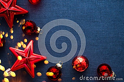 Christmas and New Year holiday background. Xmas greeting card. Winter holidays. Stock Photo