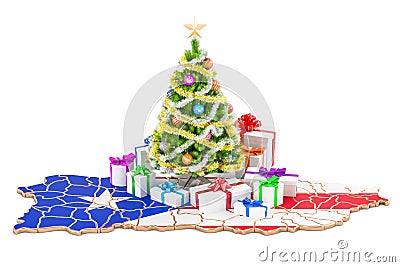 Christmas and New Year holidays in Puerto Rico concept. 3D rendering Stock Photo