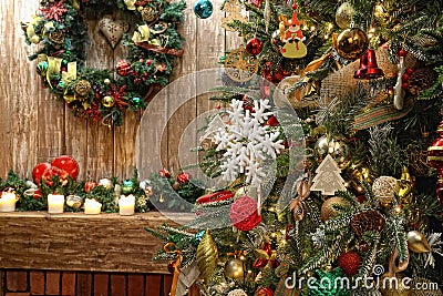 Christmas and New Year interior Stock Photo