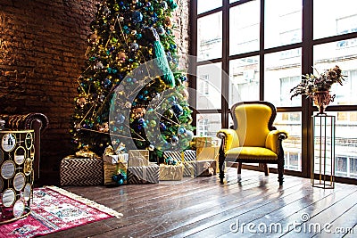 Christmas and New Year interior decoration Stock Photo