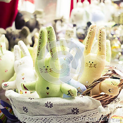 Christmas and New Year market in Moscow, Russia Stock Photo