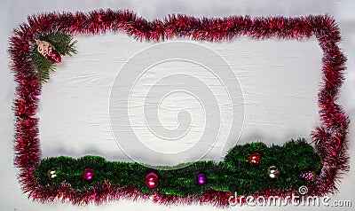 Christmas or New Year's frame. Stock Photo