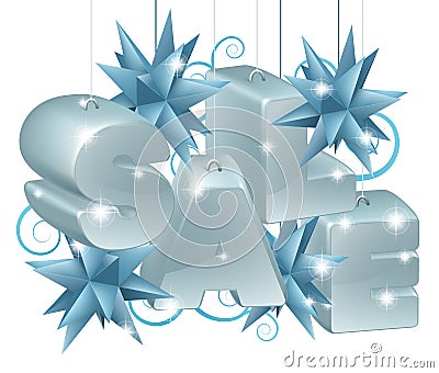 Christmas or New Year Sale Ornaments Vector Illustration
