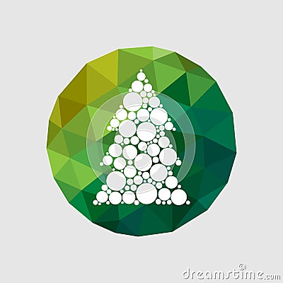 Christmas and new year spruce icon in modern style Vector Illustration