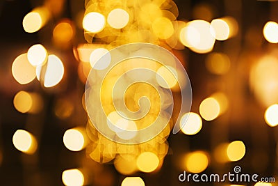 Christmas and New year street light decoration bokeh Stock Photo