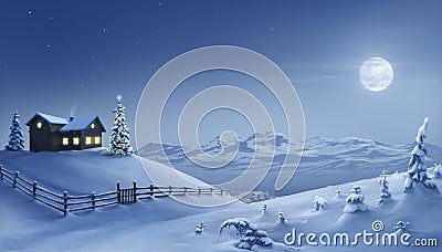 Christmas night Stock Photo