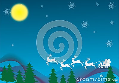 This christmas night Vector Illustration