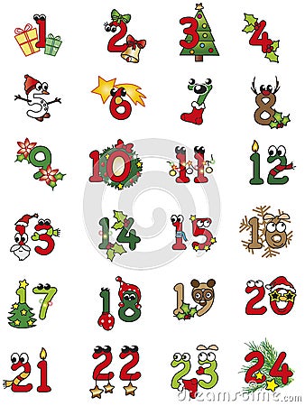 Christmas numbers Stock Photo