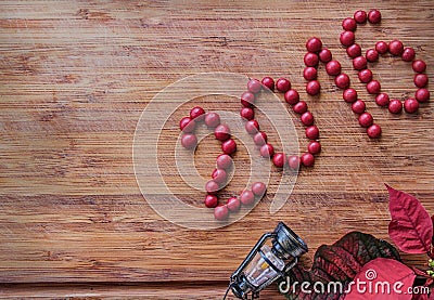 Christmas - old wooden background, funny chefs Santa Claus and Snowman, and sign 2016 Stock Photo