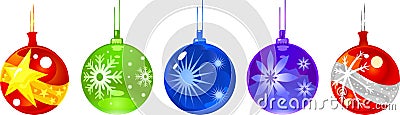 Christmas Ornament balls Vector Illustration