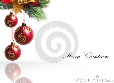 Christmas Ornament Border Stock Photo