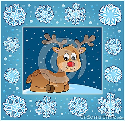 Christmas ornamental greeting card 2 Vector Illustration