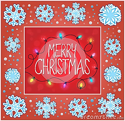 Christmas ornamental greeting card 7 Vector Illustration