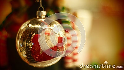 Christmas Ornaments Santa Claus Jingle Bell Stock Photo