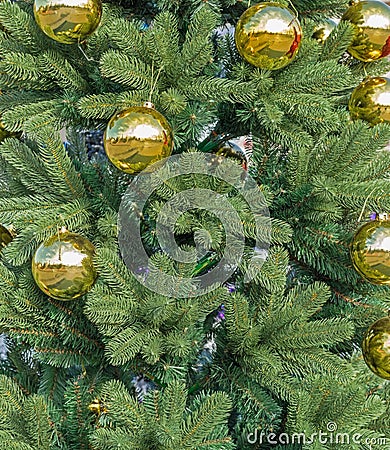 Christmas ornaments on tree Stock Photo