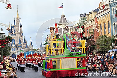 Christmas Parade, Magic Kingdom, Florida Editorial Stock Photo