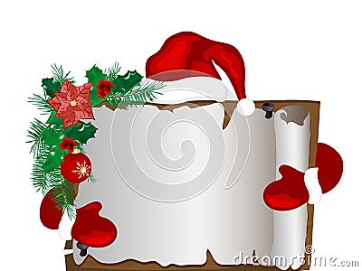 Christmas parchment Vector Illustration