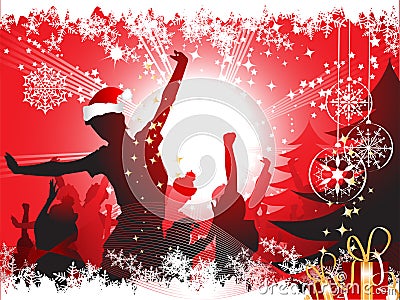 Christmas party background Vector Illustration