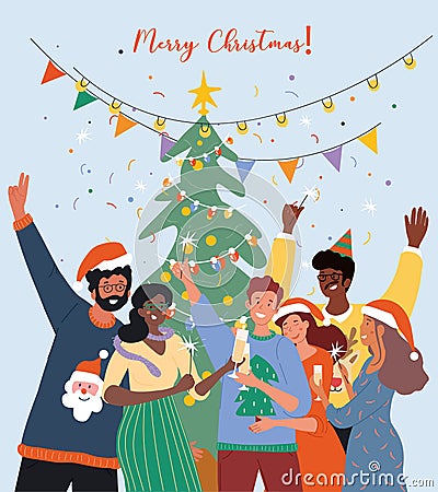 Christmas party concept Vector Illustration