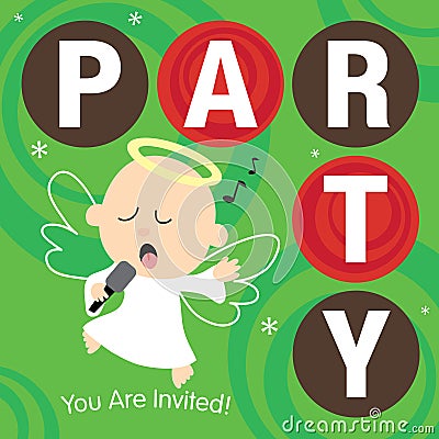 Christmas Party Invite Vector Illustration