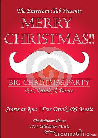 Christmas party poster. Eps file available. Vector Illustration