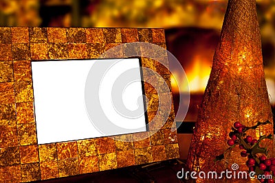 Christmas Photo Frame Stock Photo