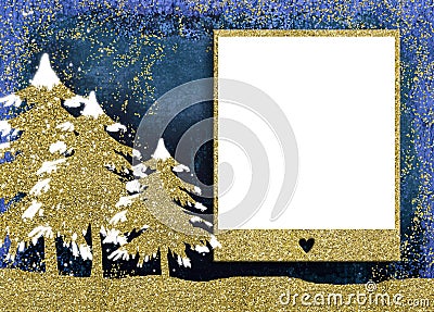 Christmas photo frame cards. Stock Photo