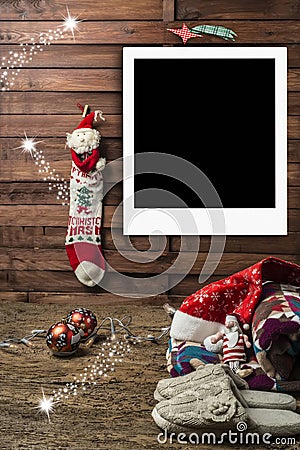 Christmas photo frames Stock Photo