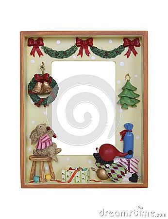 Christmas Picture Frame Stock Photo