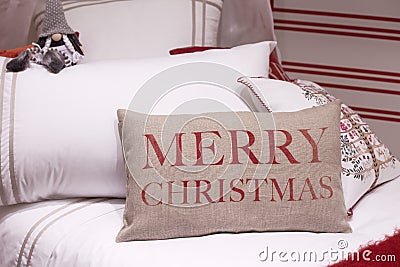 Christmas pillows Stock Photo