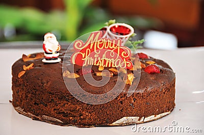 Christmas plum cake Stock Photo