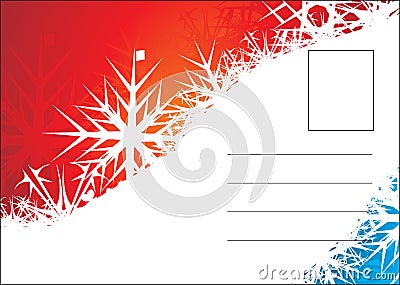 Christmas post card Vector Illustration