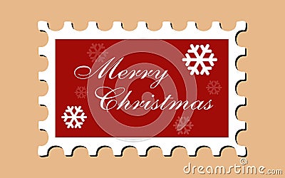 Christmas Postage Stamp (Vector) Vector Illustration