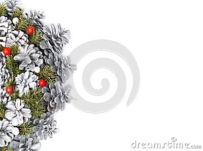 Christmas postcard tamplate from the decor. Stock Photo