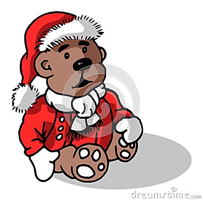 Christmas present teddybear Stock Photo